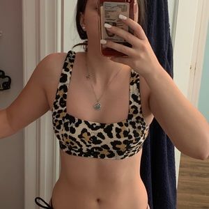 Cheetah print bikini top